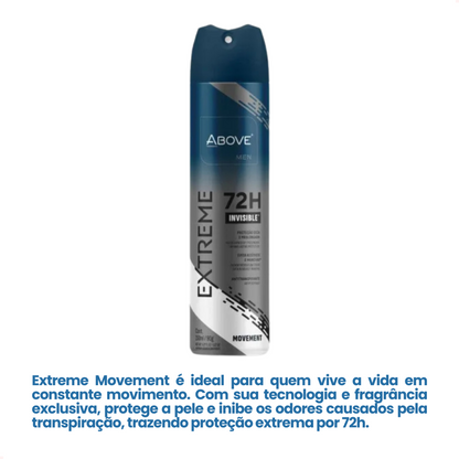 Desodorante Aerosol Above Extreme Movement 72 horas 150ml
