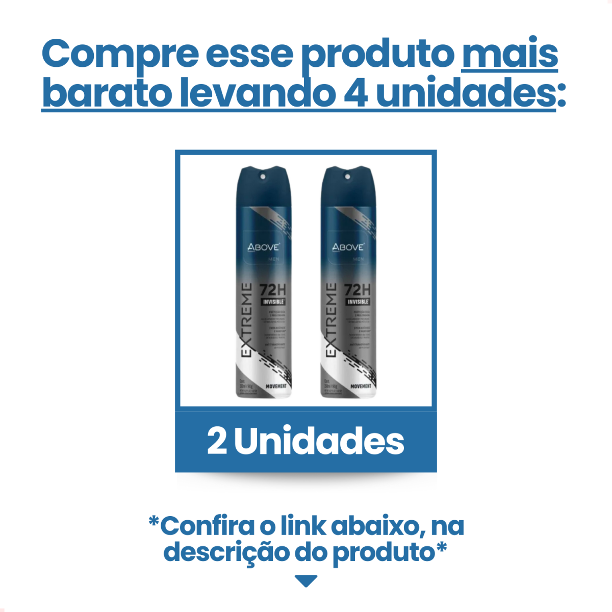 Desodorante Aerosol Above Extreme Movement 72 horas 150ml
