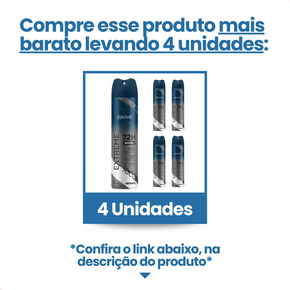 Desodorante Aerosol Above Extreme Movement 72 horas 150ml