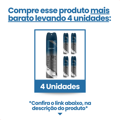 Desodorante Aerosol Above Extreme Movement 72 horas 150ml