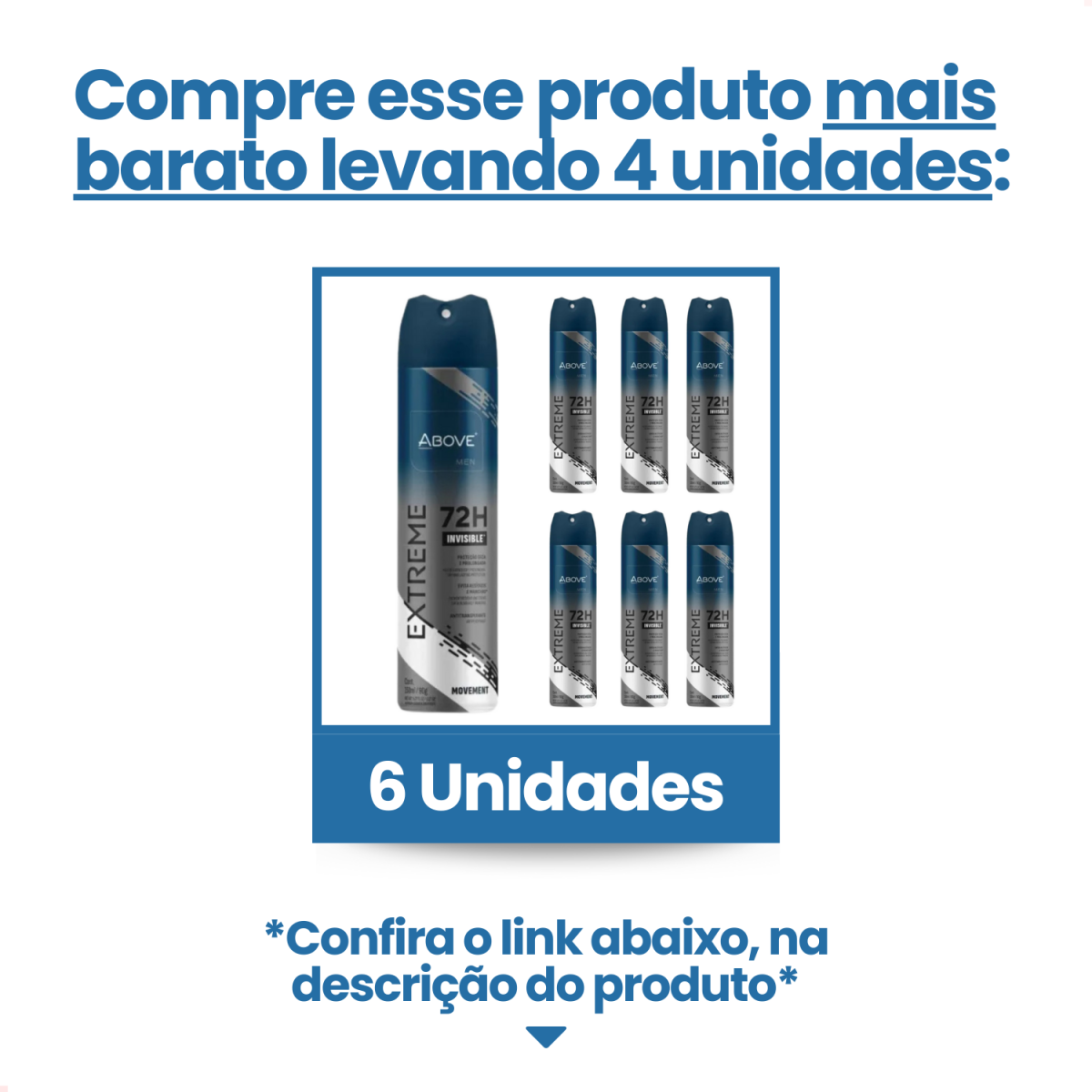 Desodorante Aerosol Above Extreme Movement 72 horas 150ml