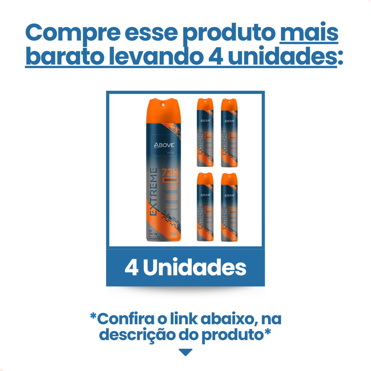 Desodorante Above Men Aerossol Extreme Sport 72 horas 150ml