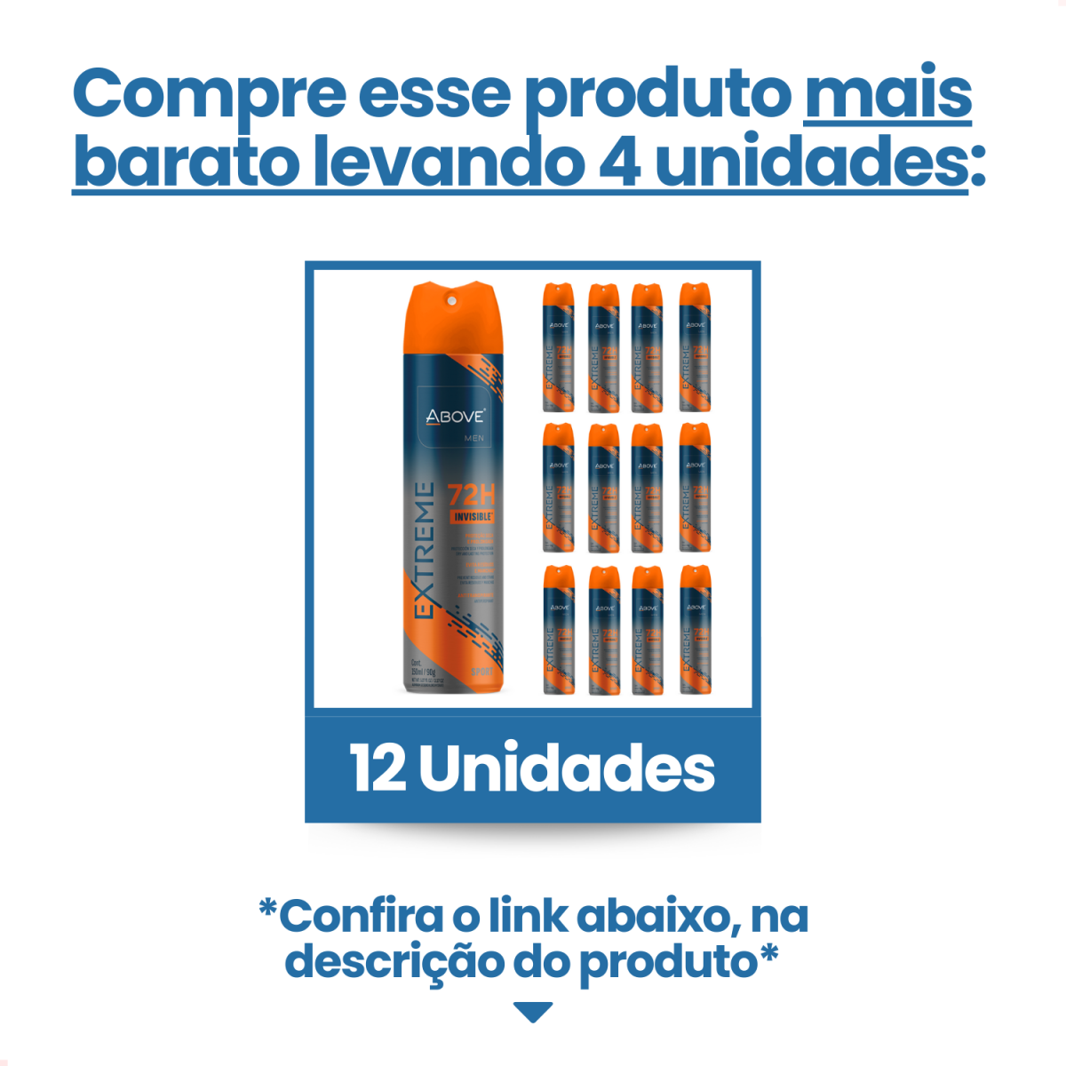 Desodorante Above Men Aerossol Extreme Sport 72 horas 150ml