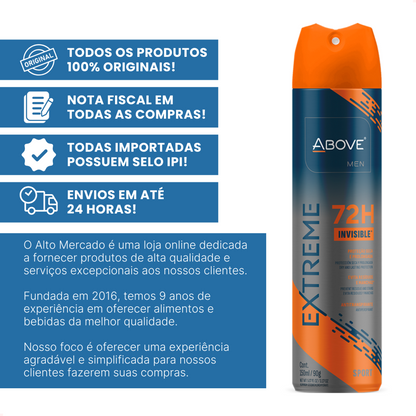 Desodorante Above Men Aerossol Extreme Sport 72 horas 150ml