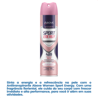 Desodorante Aerossol Women Sport Energy Above 150ml 48 horas
