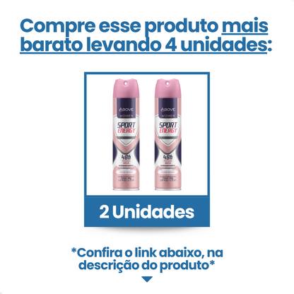 Desodorante Aerossol Women Sport Energy Above 150ml 48 horas