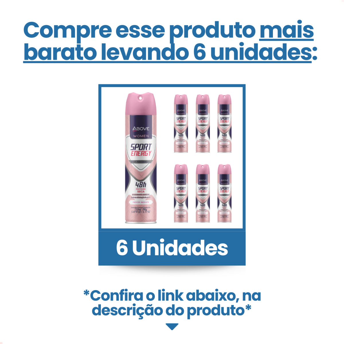 Desodorante Aerossol Women Sport Energy Above 150ml 48 horas
