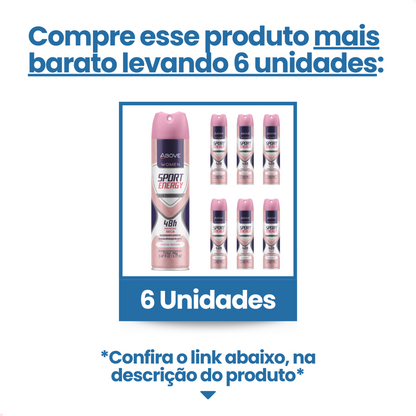Desodorante Aerossol Women Sport Energy Above 150ml 48 horas