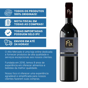 Vinho Tinto Espanhol Fla com 750ml