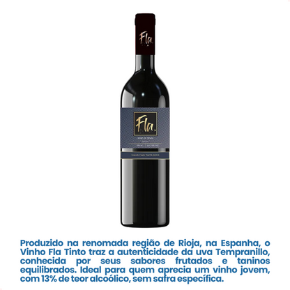 Vinho Tinto Espanhol Fla com 750ml