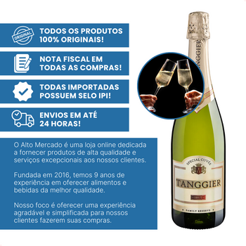 Espumante Espanhol Tanggier Branco Brut 750ml Envio Imediato