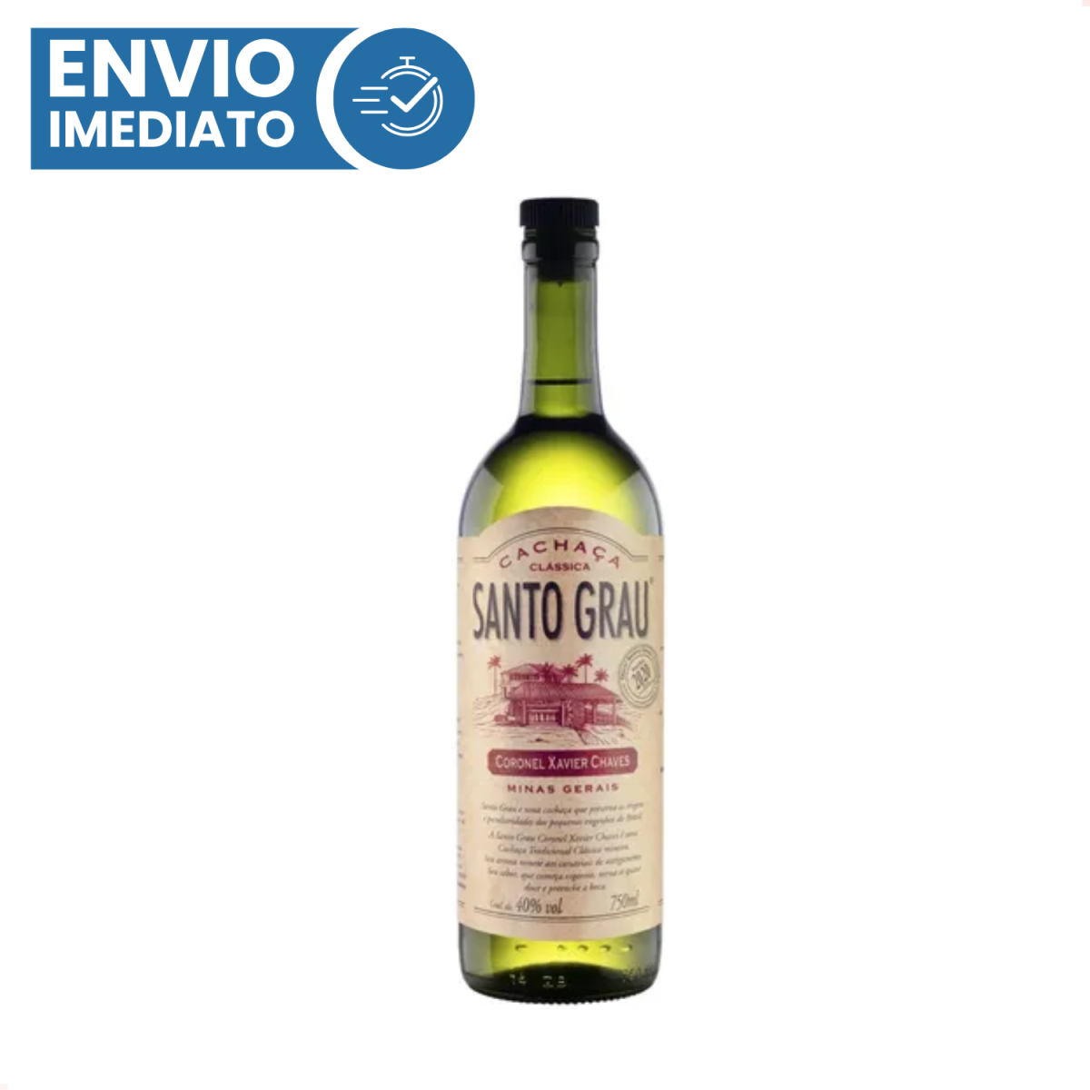 Cachaça Santo Grau Coronel Xavier 750ml Original Nota Fiscal