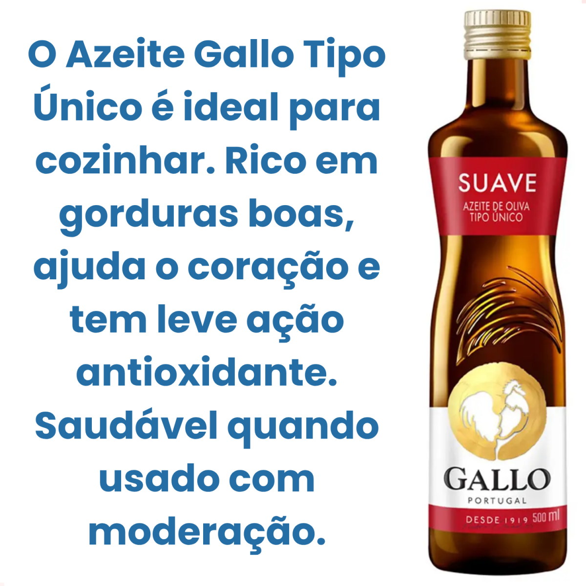 Azeite de Oliva Gallo Tipo Unico 500ml  Sabor Suave Original
