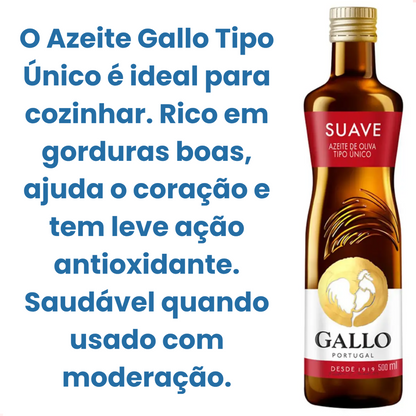Azeite de Oliva Gallo Tipo Unico 500ml  Sabor Suave Original