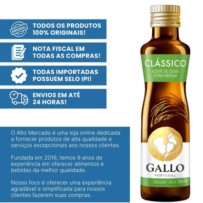 Azeite De Oliva Portugues Extra Virgem Gallo 250ml Original