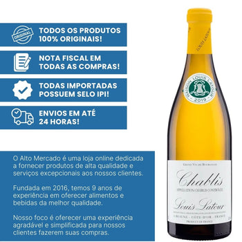 Vinho Francês Louis Latour Chablis Branco 750ml Original