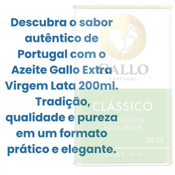 Azeite Oliva Extra Virgem Gallo Portugal Lata 200ml - Gallo