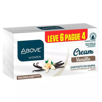 Kit Sabonete Barra Above Woman Cream Vanilla 6 Und De 75g