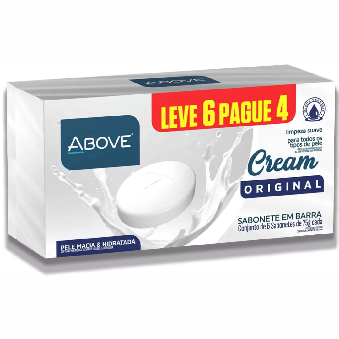 Kit Sabonete Em Barra Above Woman Cream Original 6 Und 75g