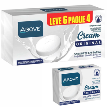 Kit Sabonete Em Barra Above Woman Cream Original 6 Und 75g