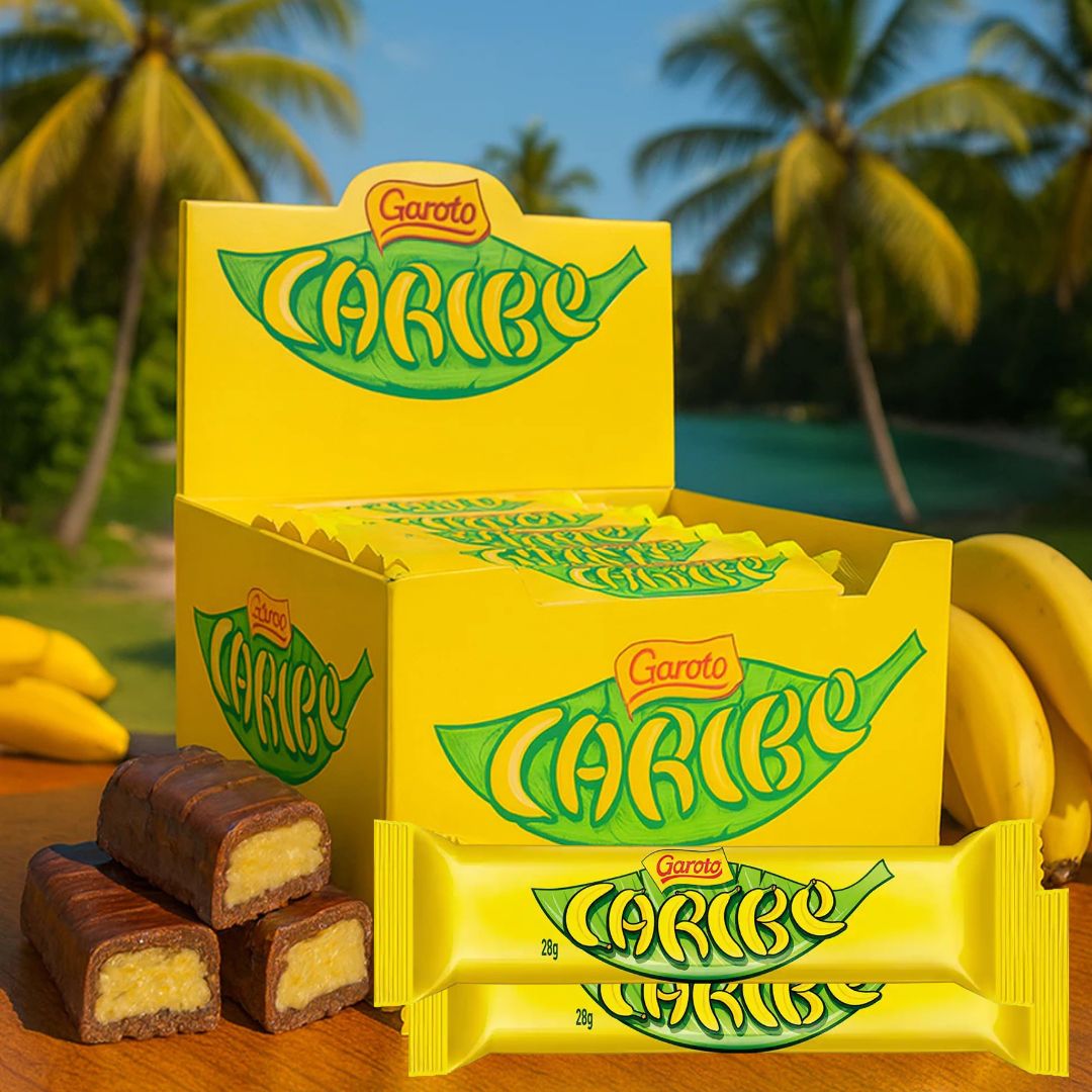 Chocolate Garoto Caribe Candybar Caixa 30 Unidades 28g