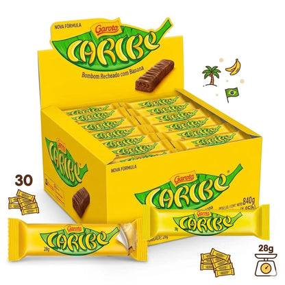 Chocolate Garoto Caribe Candybar Caixa 30 Unidades 28g