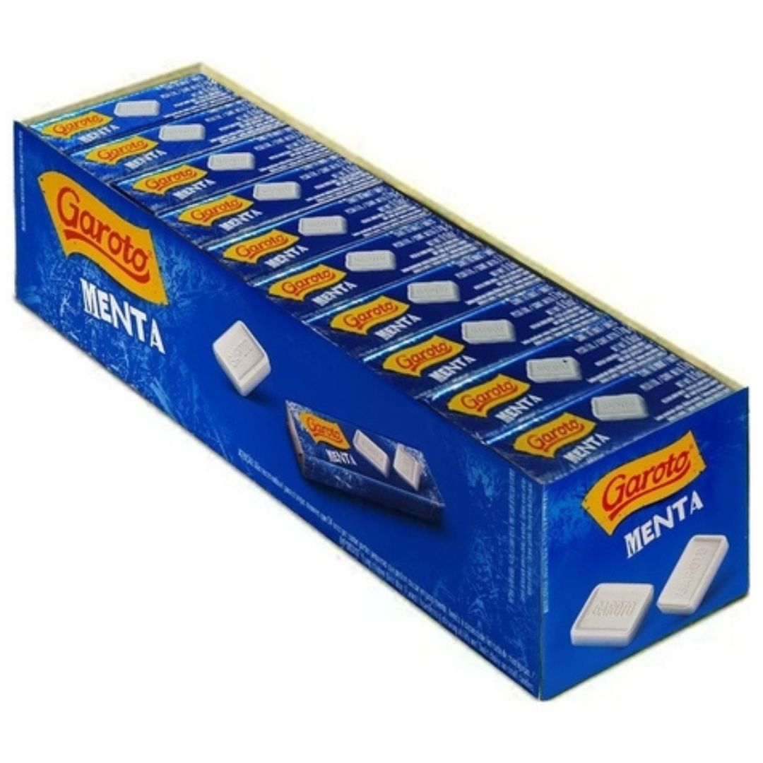 Bala Pastilha Garoto Menta Caixa 680g Com 40 Und De 17g