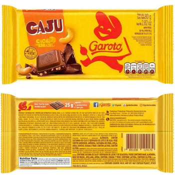 Chocolate Garoto Castanha de Caju Caixa Com 16 Und de 80g
