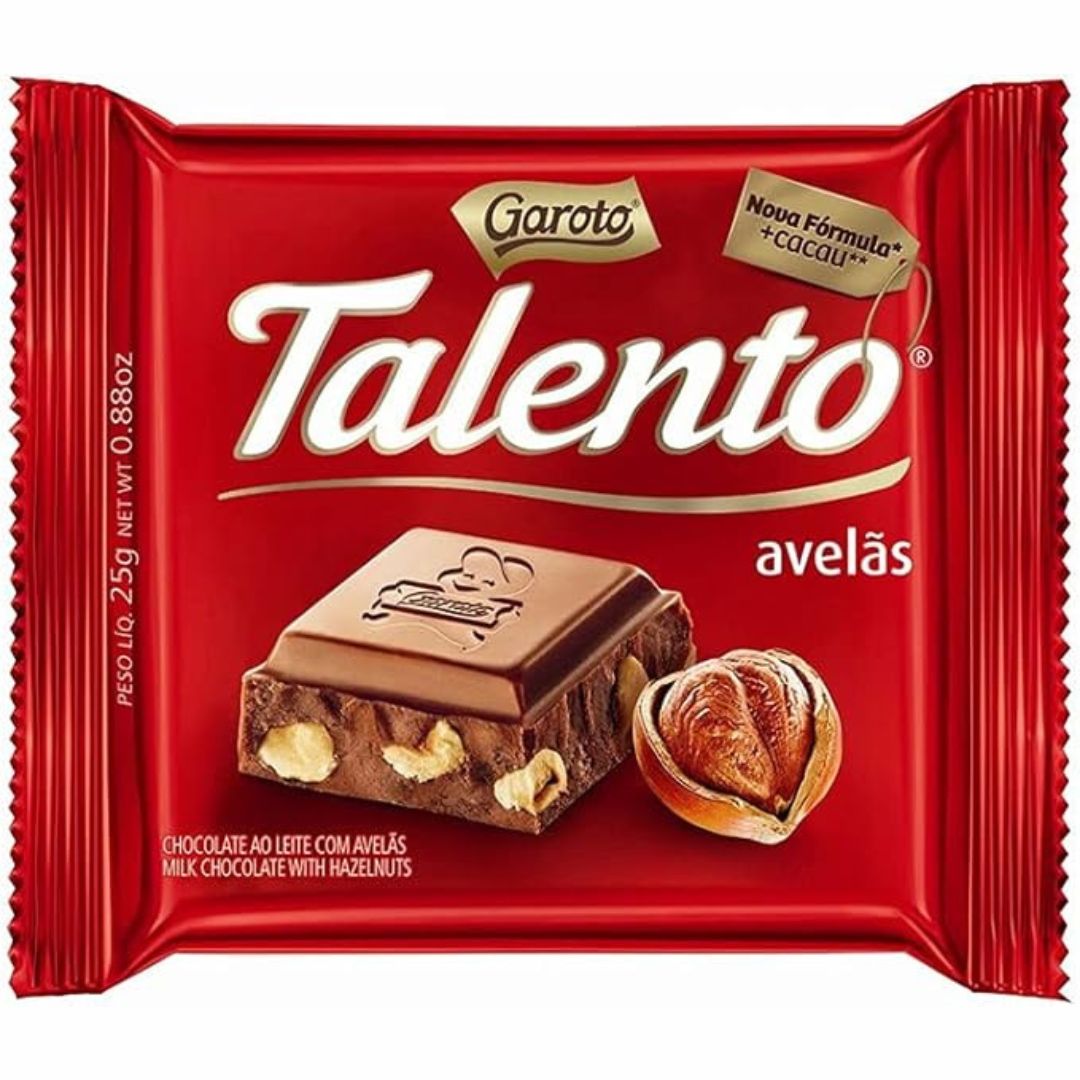 Chocolate Talento Avela Garoto Caixa Com 15 Und de 25g