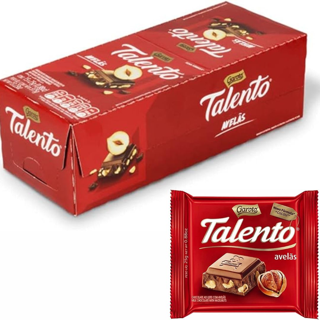 Chocolate Talento Avela Garoto Caixa Com 15 Und de 25g