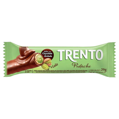 Chocolate Wafer Trento Pistache Caixa Com 16 Und De 29g