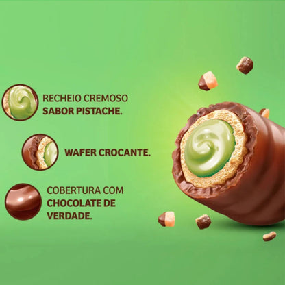 Chocolate Wafer Trento Pistache Caixa Com 16 Und De 29g