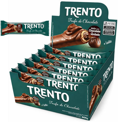 Chocolate Wafer Trento Trufa Caixa Com 16 Und De 29g