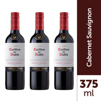 Vinho Casillero Del Diablo Cabernet Sauvignon375ml Kit Com3
