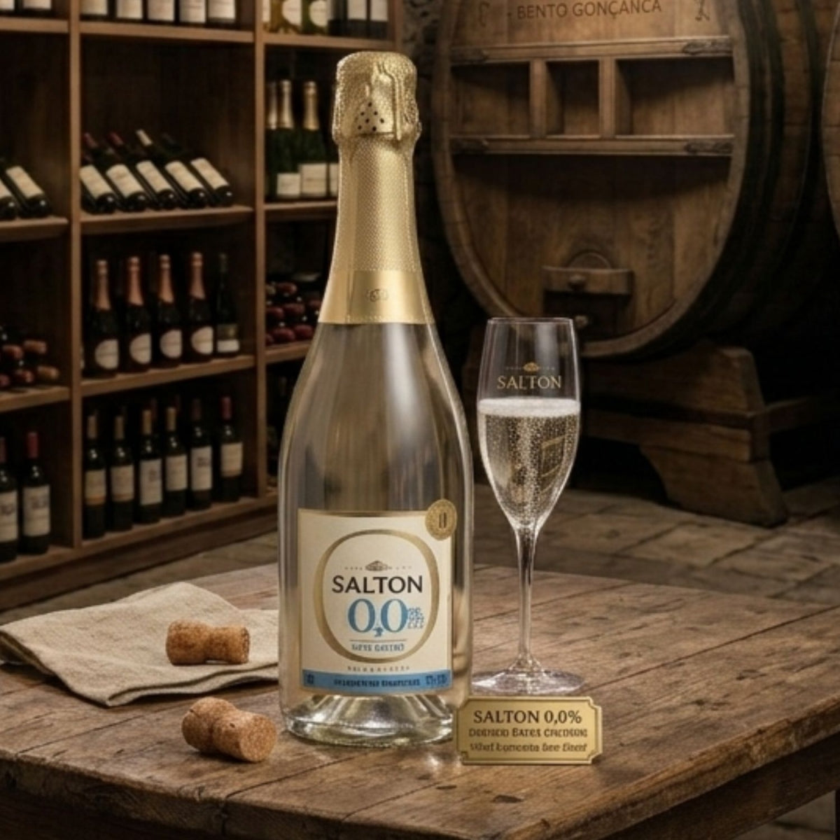 Espumante Salton Zero Alcool Branco Baixa Caloria 750ml