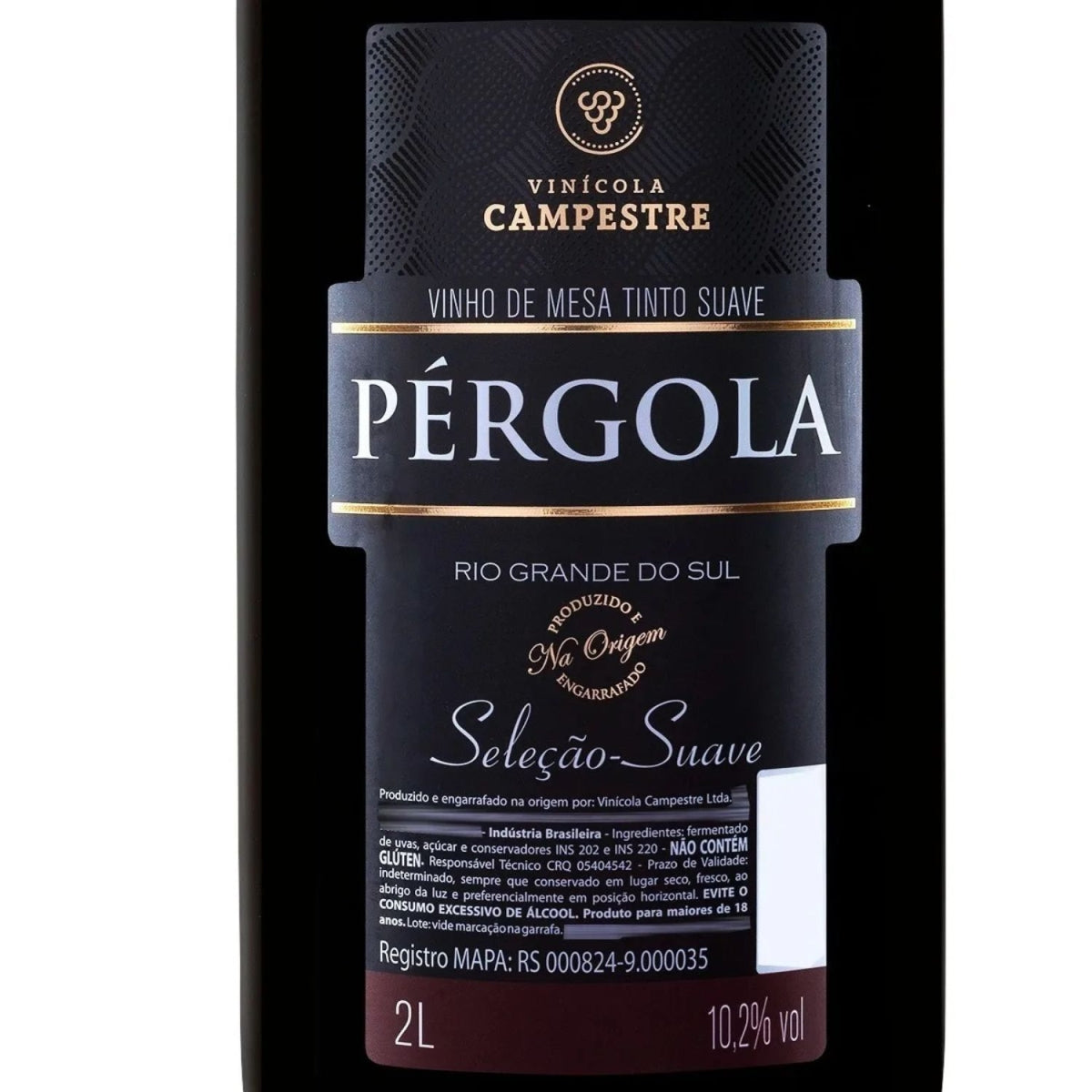 Vinho Tinto Suave Selecao Pergola 2 Litros Nacional