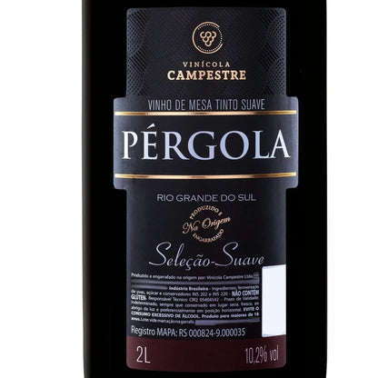 Vinho Tinto Suave Selecao Pergola 2 Litros Nacional