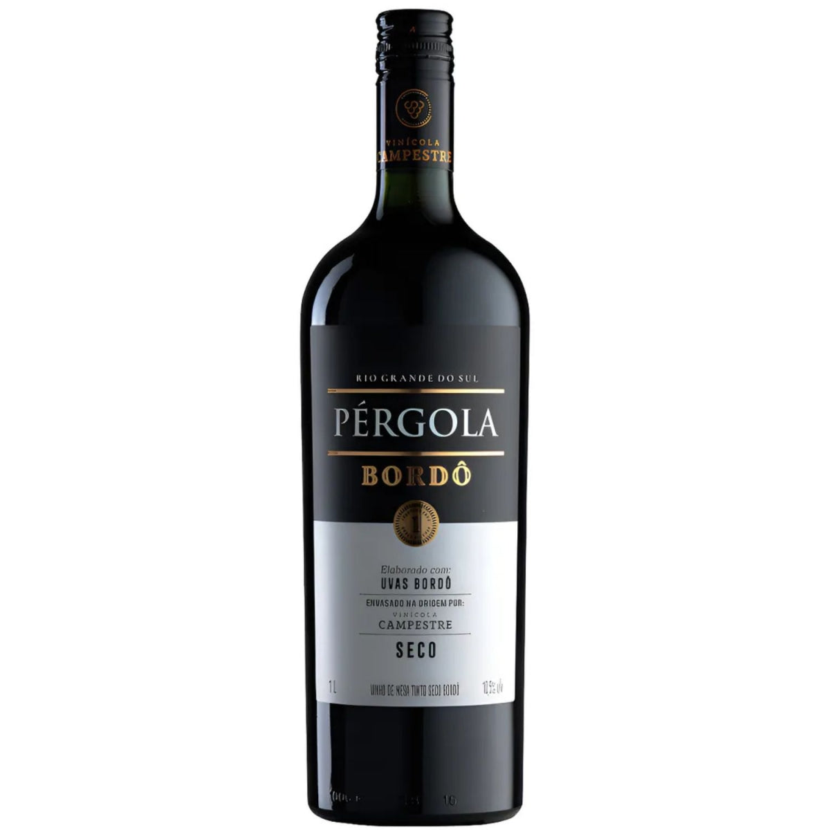 Vinho Pergola Tinto Bordo Seco De Mesa Garrafa 1 L