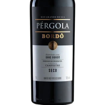 Vinho Pérgola Tinto Bordô Seco De Mesa Garrafa 1 L