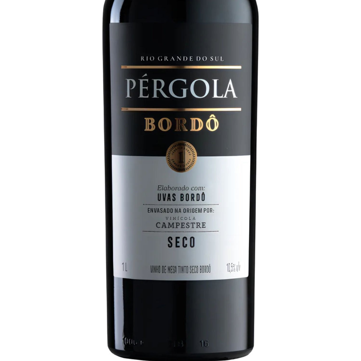 Vinho Pergola Tinto Bordo Seco De Mesa Garrafa 1 L