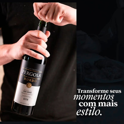 Vinho Pergola Tinto Bordo Seco De Mesa Garrafa 1 L