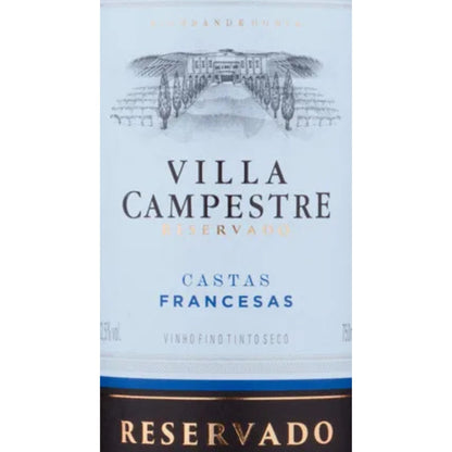 Vinho Villa Campestre Castas Francesas Reservado 750ml