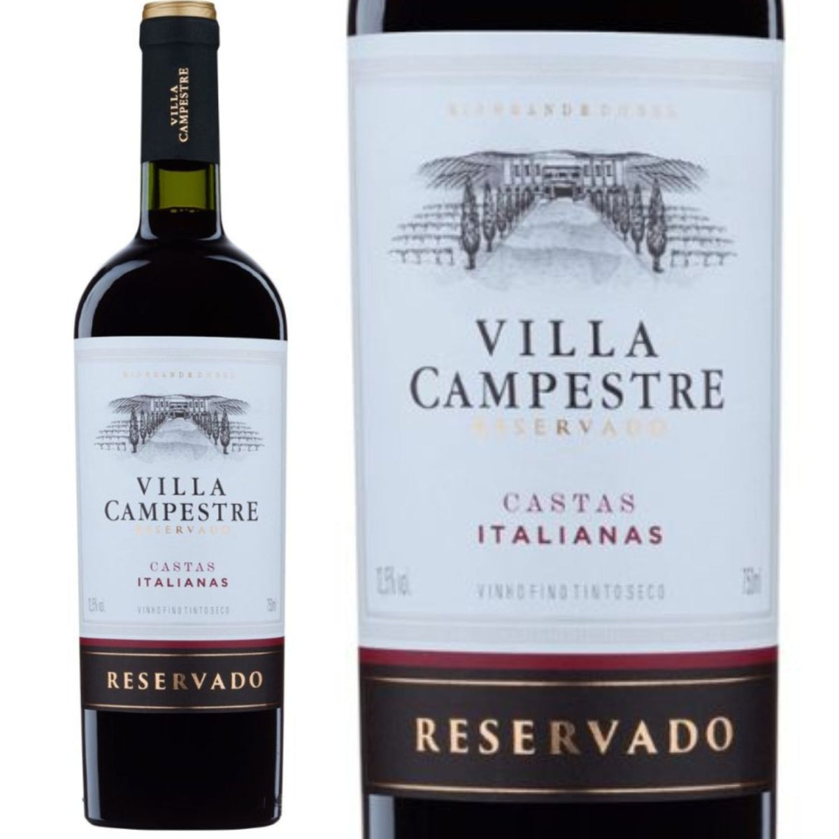 Vinho Villa Campestre Castas Italianas Reservado 750ml