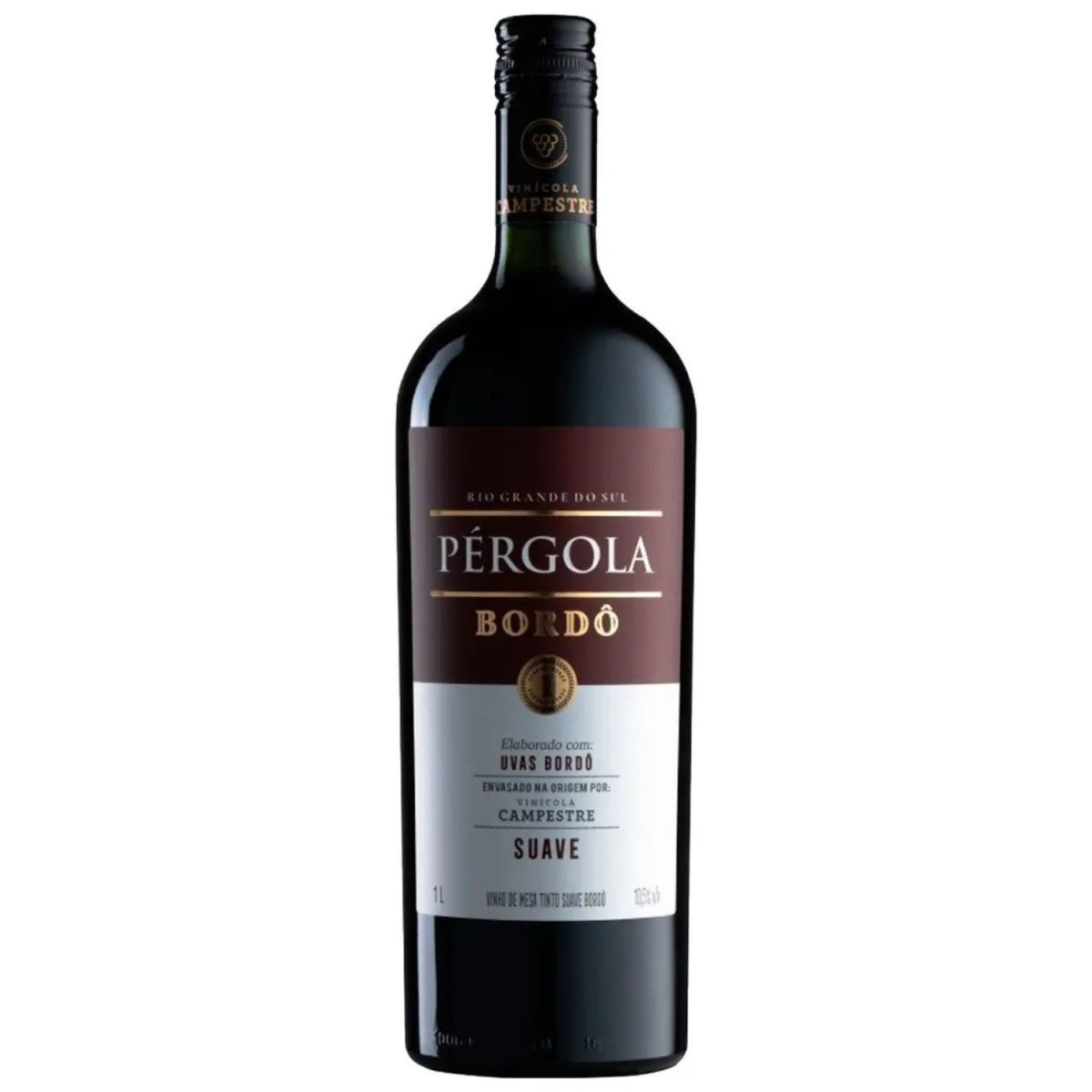 Vinho Tinto De Mesa Suave Bordo Villa Campestre Pergola 1L