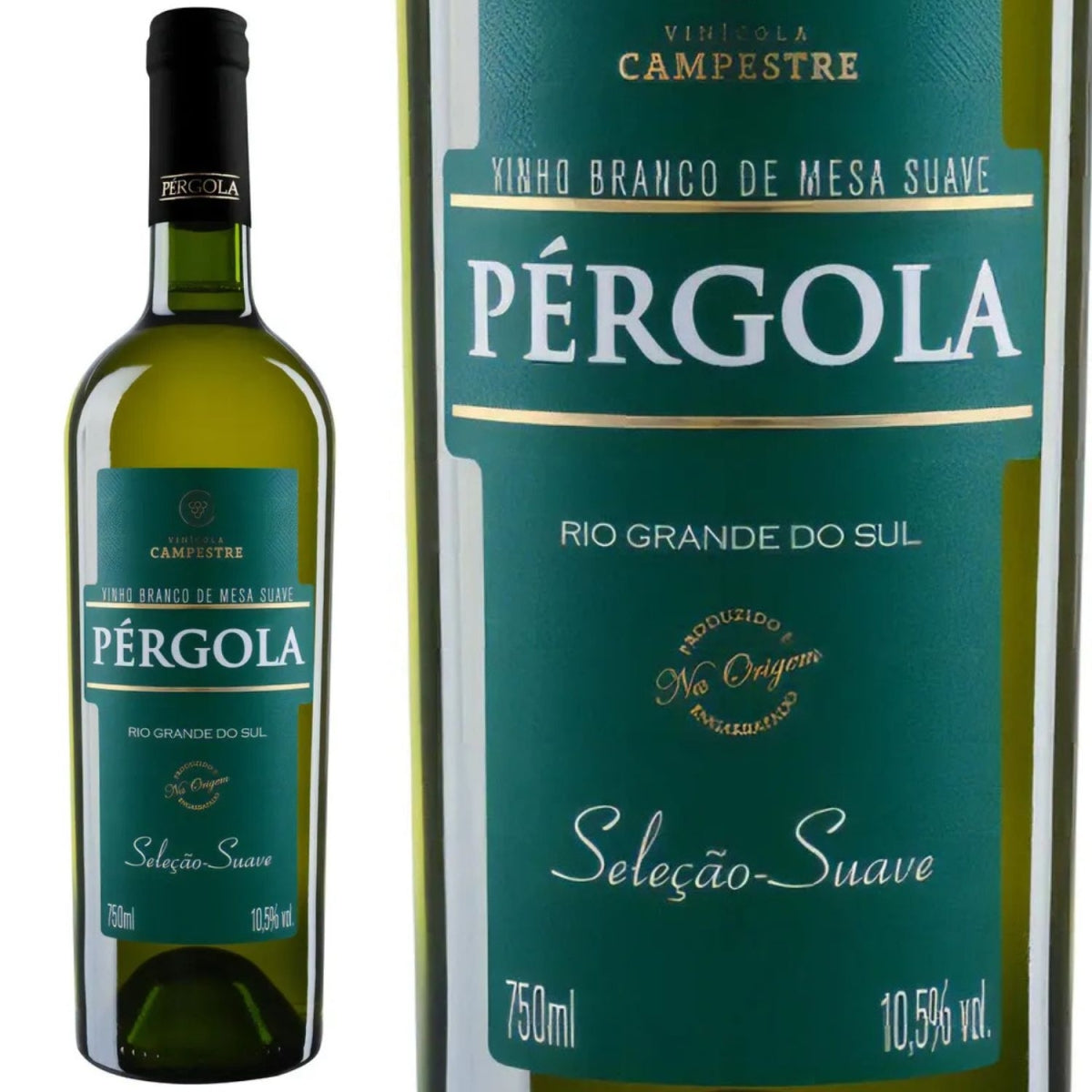 Vinho Nacional Branco De Mesa Suave Selecao Pergola 750ml