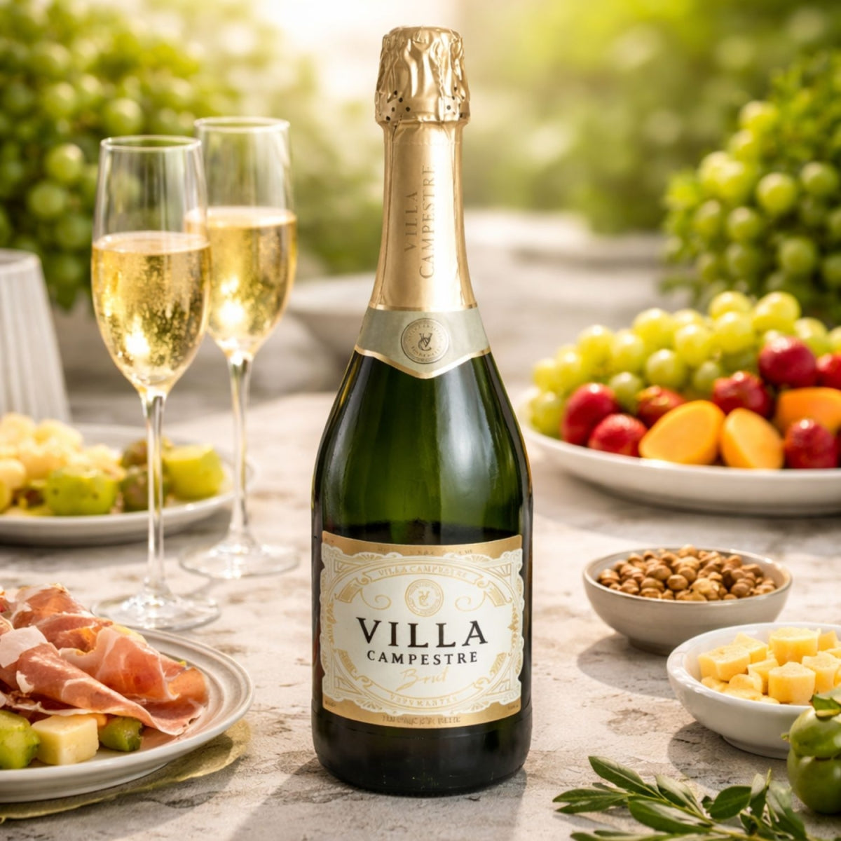 Espumante Pergola Branco Brut Villa Campestre Garrafa 650ml