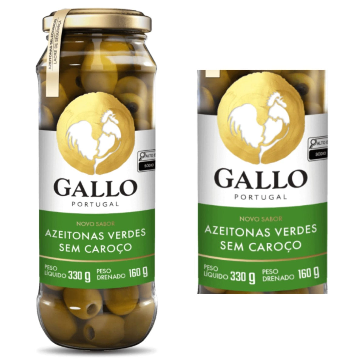 Azeitona Gallo Verde Sem Caroço 160g
