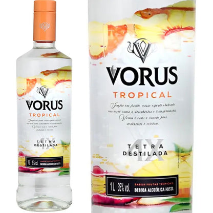 Vodka Vorus Tropical Tetra Destilada 1 Litro