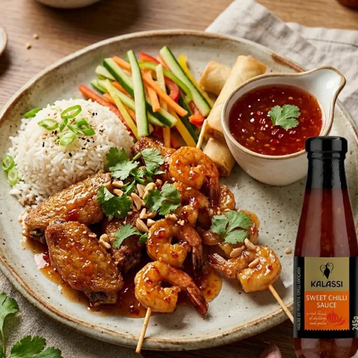 Molho de Pimenta Sweet Chilli Kalassi 245g Vidro Picante