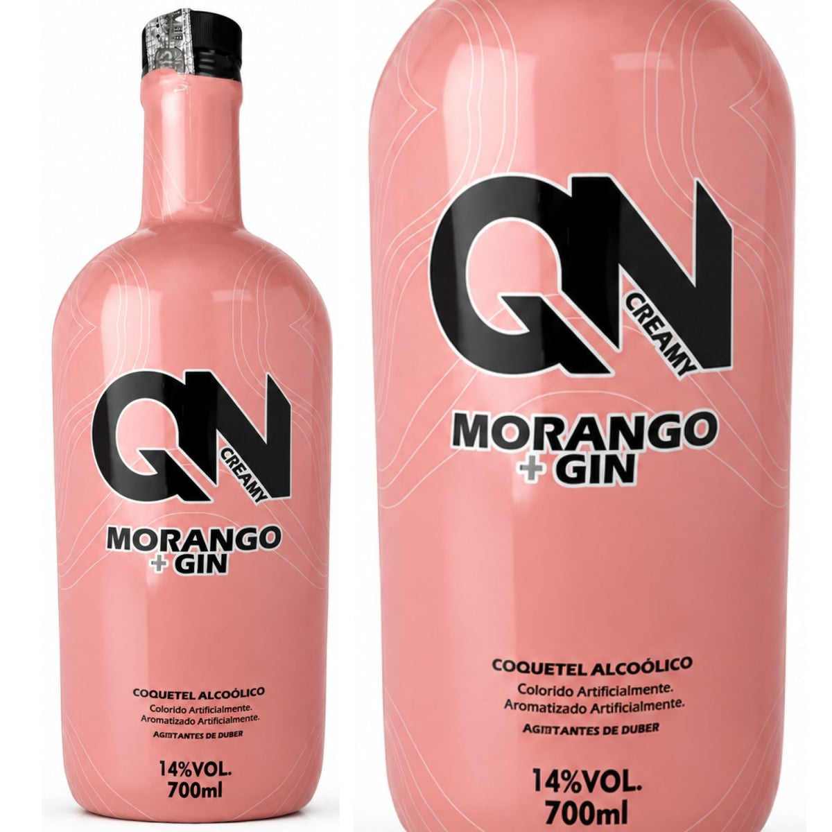 Licor Cremoso De Morango e Gin Creamy Garrafa 700ml
